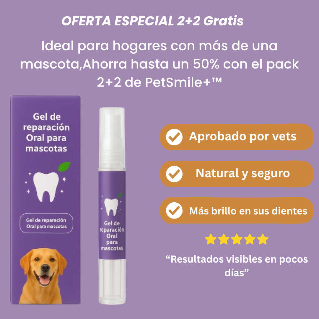 PetSmile+™—Cuidado dental natural para perros y gatos